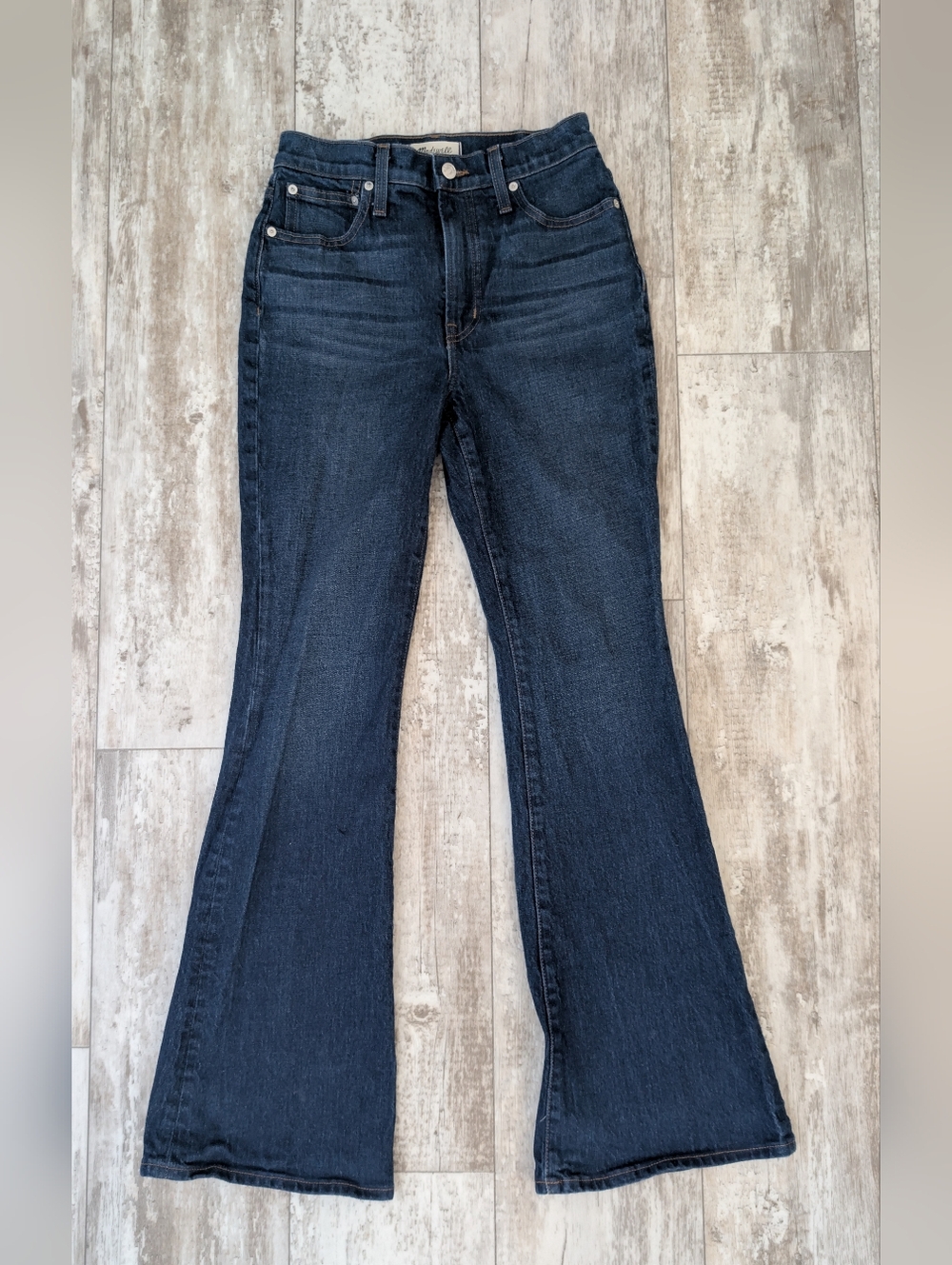 Madewell The Perfect Vintage Flare Jeans Dark Blue Women's - Classic High-Rise